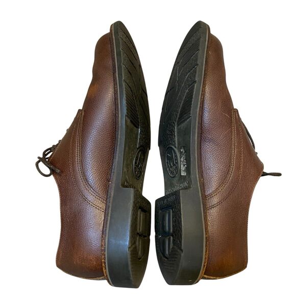MEPHISTO Oxford Shoes Men 9 US 42 Brown Pebbled Leather Lace Up Cushioned Preppy - Picture 6 of 10